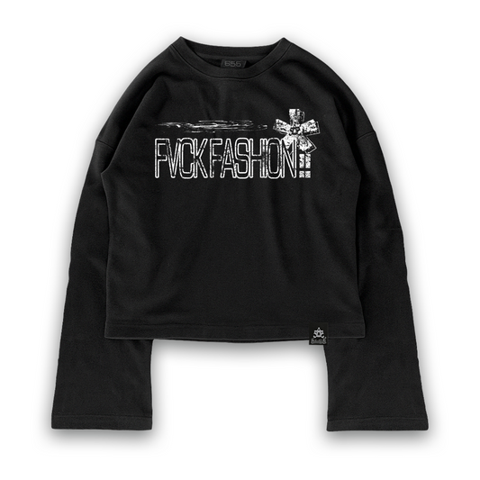 'N0Fashion!' Cropped Flared Longsleeve